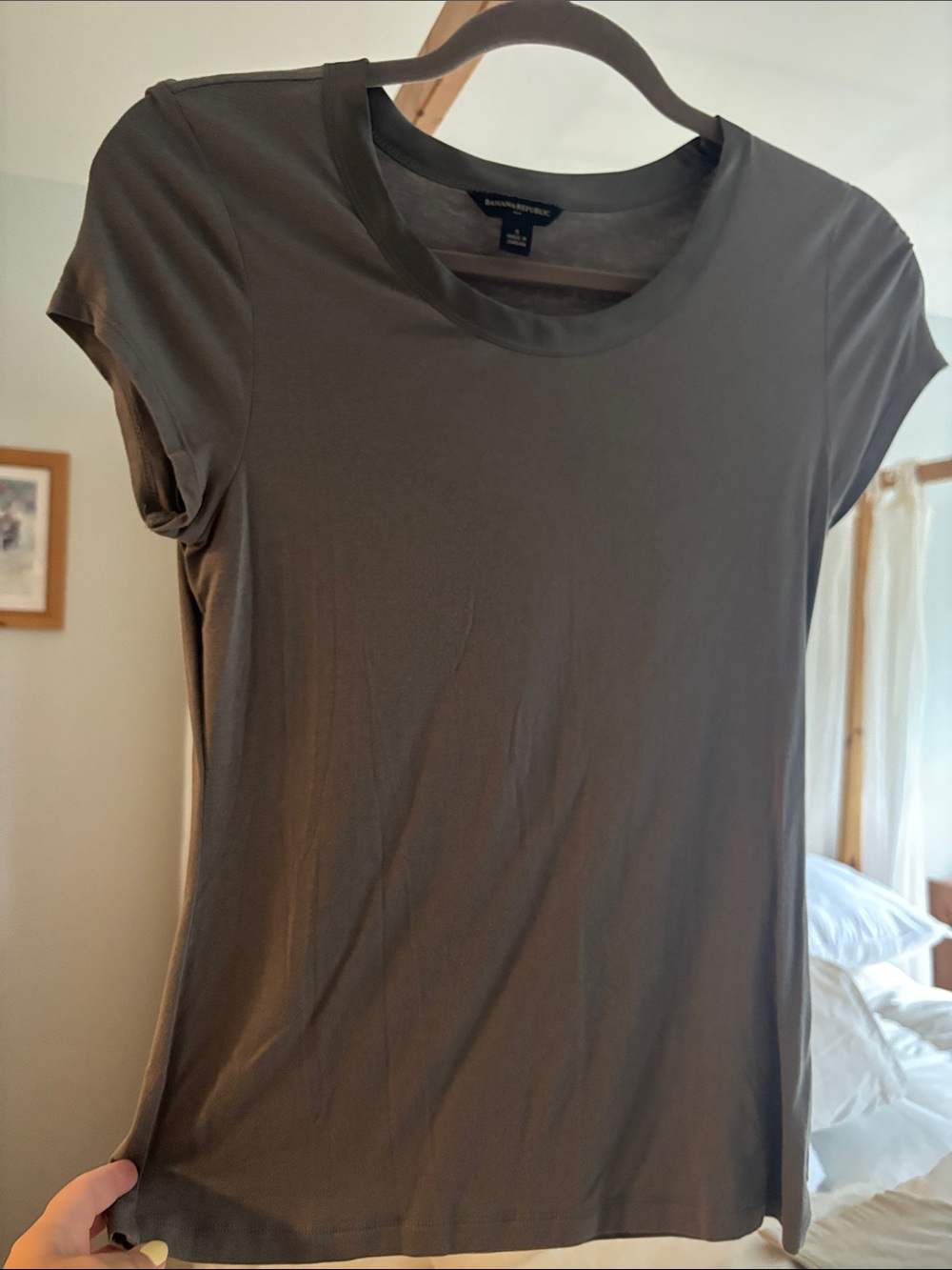 Banana Republic brown Short-Sleeve Crew Tee